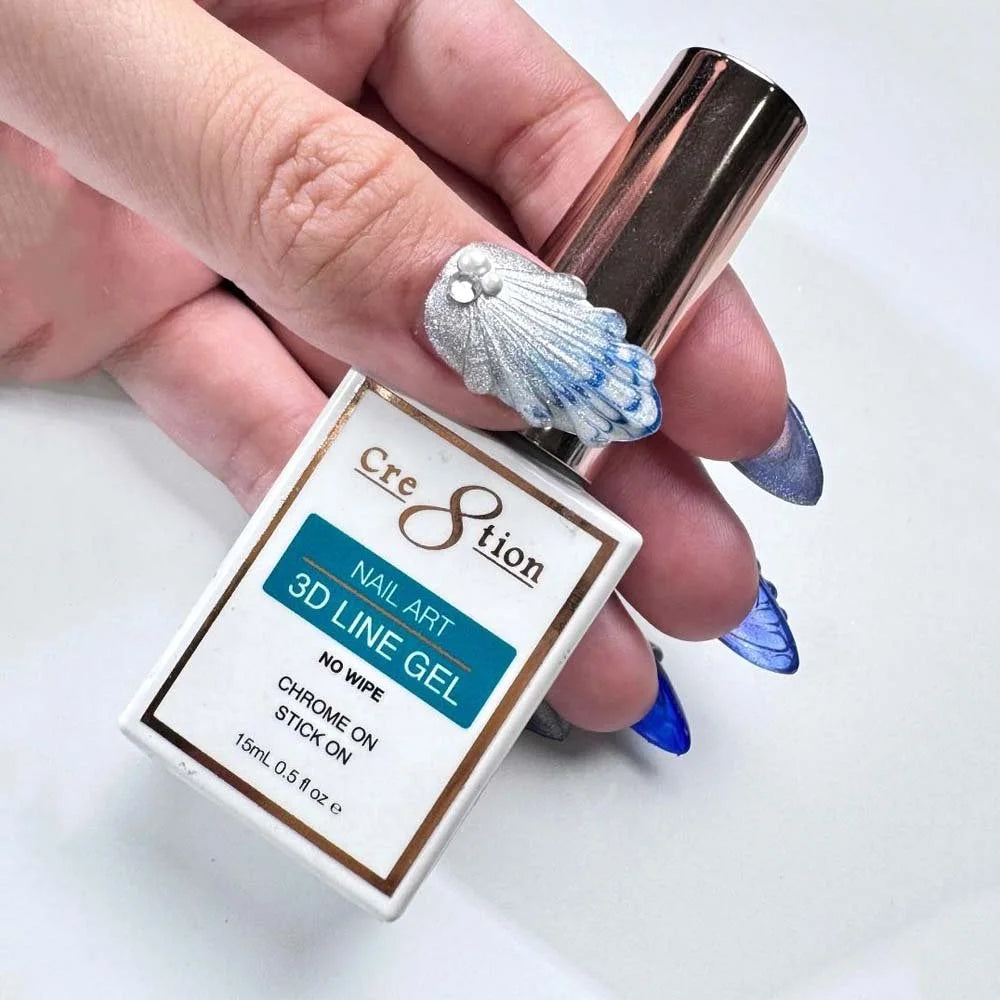 Cre8tion Nail Art 3D Line Gel 15ml - CLEAR/ gel vẽ nỗi 3D $11