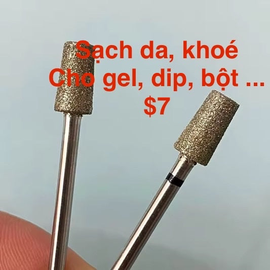 Drill bit removes cuticle & dead skin/ chạy sạch da khóe